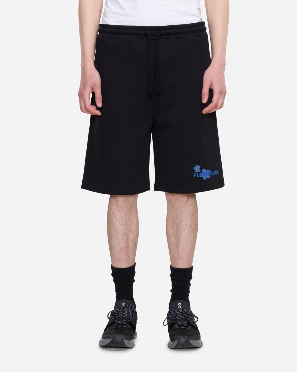 Organic Flower Shorts | Black/Blue