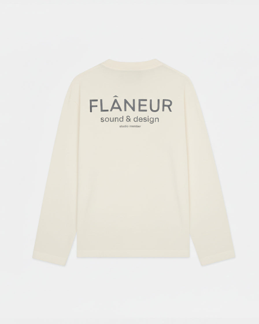Sound & Design Long Sleeve Washed | White