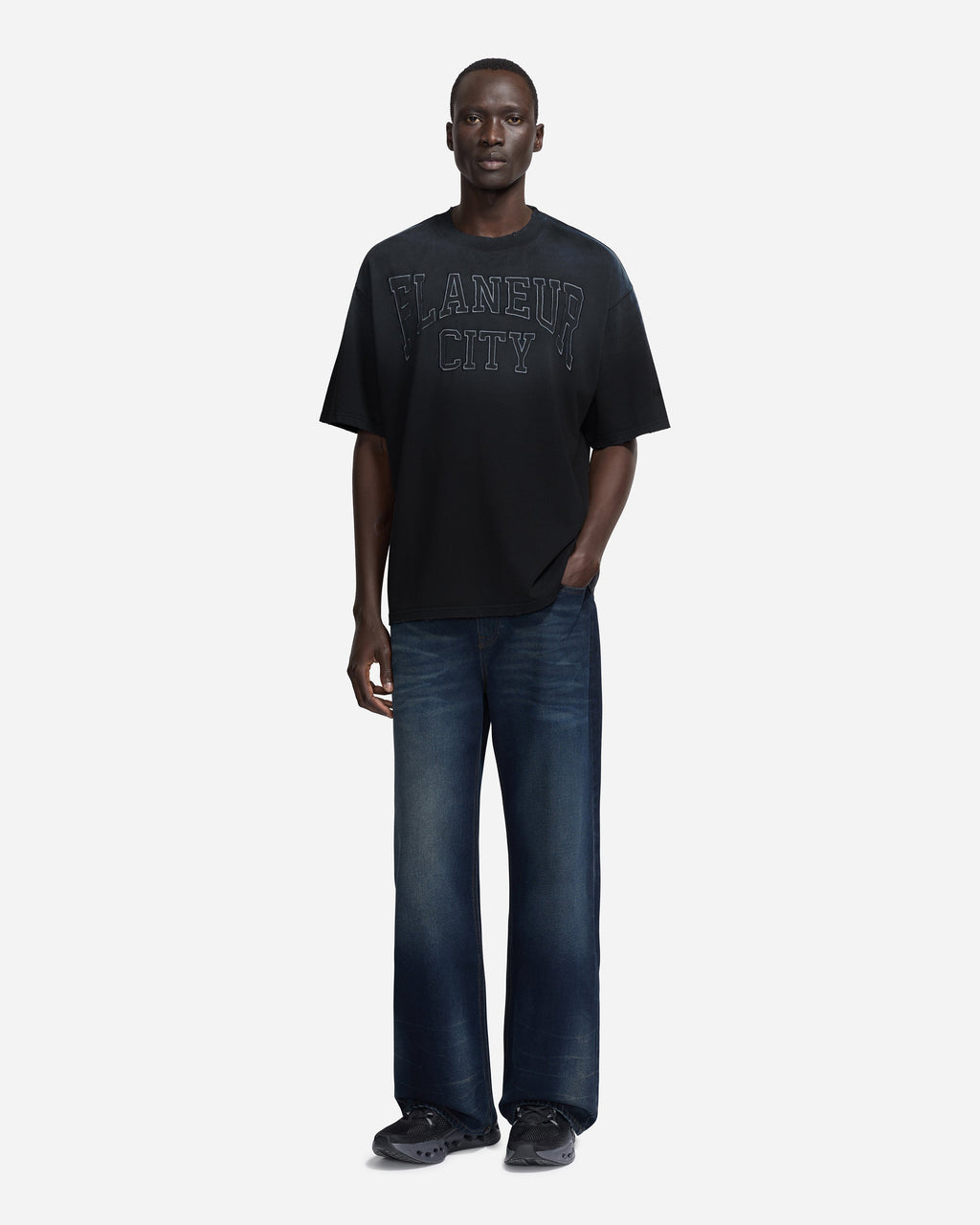 City College T-Shirt | Washed Black