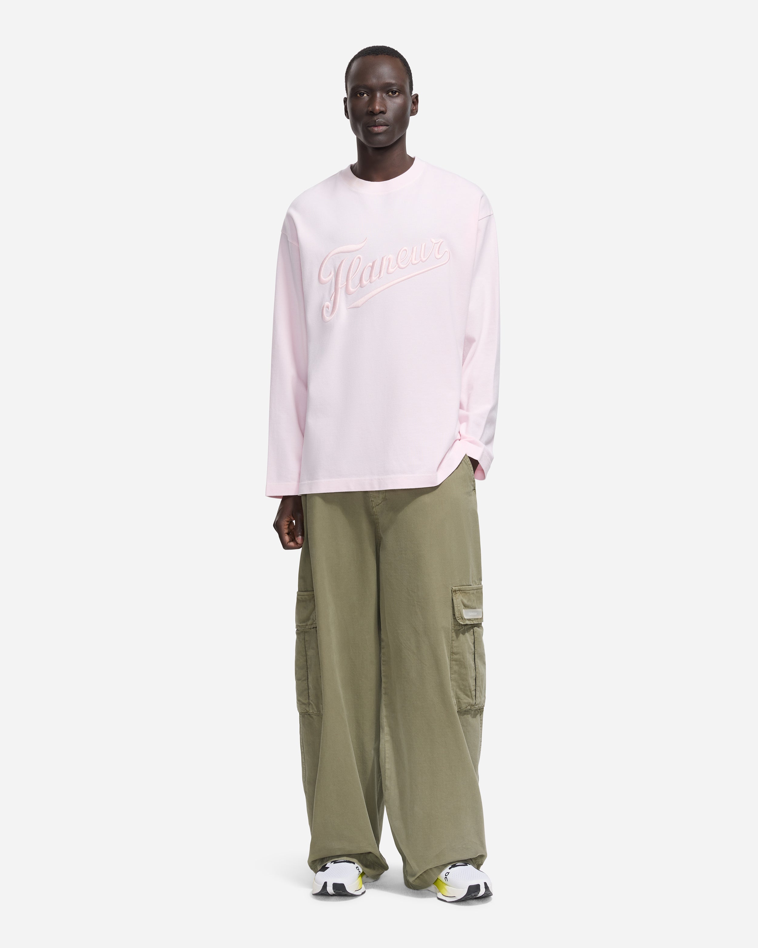 Embroidered Logo Long Sleeve | Pink