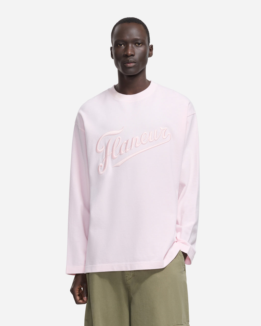 Embroidered Logo Long Sleeve | Pink