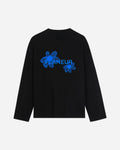 Floral Watercolor Long Sleeve | Black/Blue